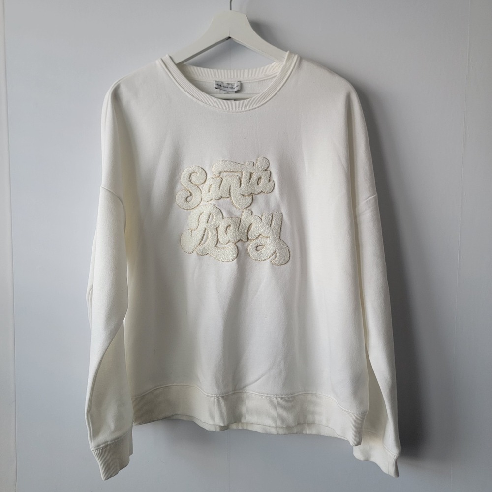 Cupcakes & Cashmere women's Santa Baby Holiday Fleece Sweatshirt size M Crewneck